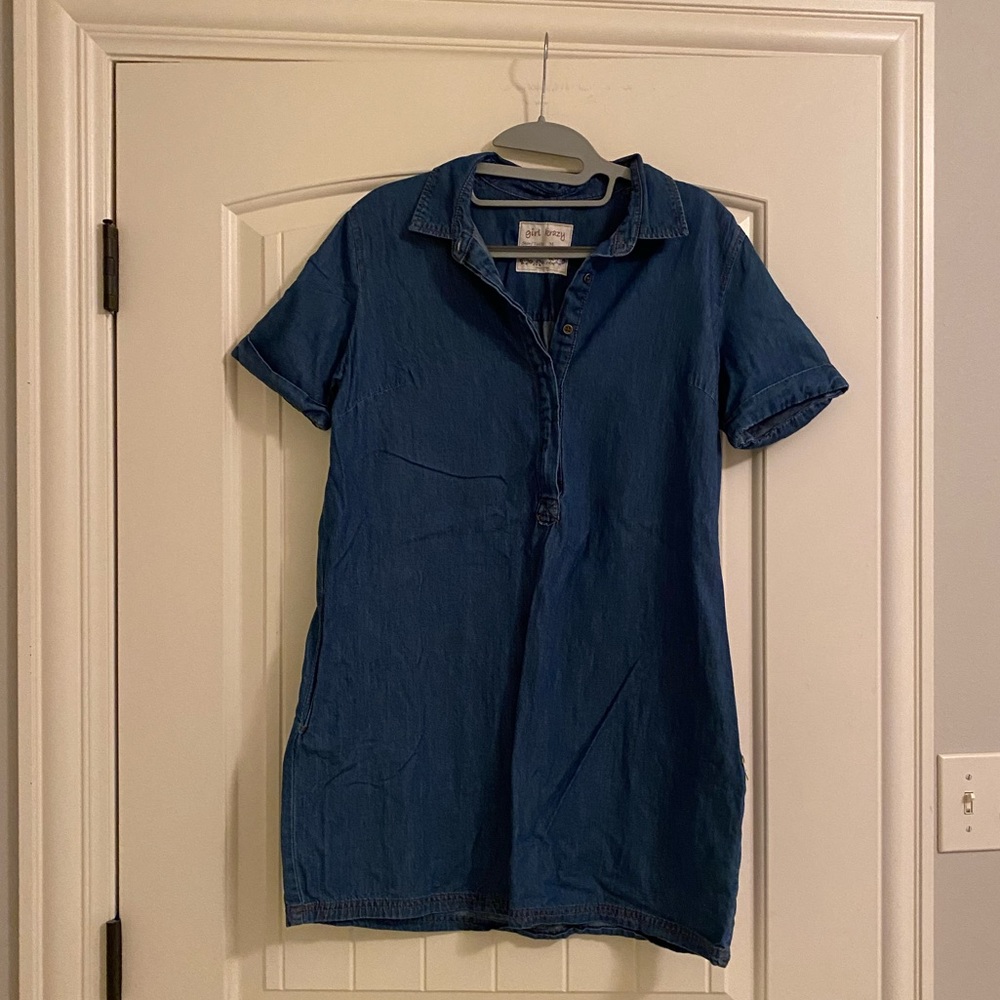 Jean short sleeve dress/ tunic